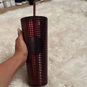maroon holiday starbucks cup